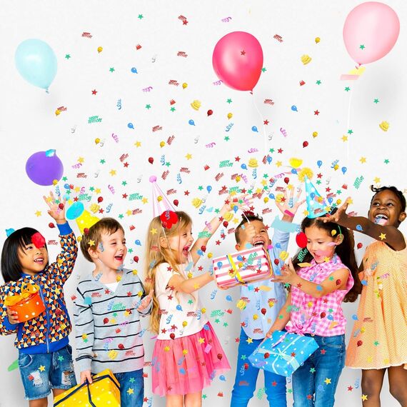 BURGEON Konfetti Geburtstag Tischdeko, Happy Birthday Konfetti Mehrfarbig, Streudeko Geburtstag Deko Mädchen Junge Kinder für Geburtstage Partys, Bunte, 15g