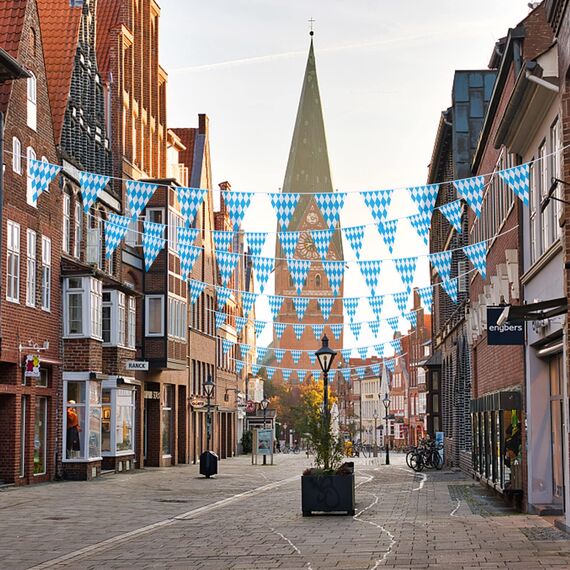 AhfuLife Oktoberfest Wimpelkette Bayerische Deko, 2 Stück 14 x 21cm - 10m Bayerisch Wiesn Blau/Weiß Dreieck Banner, Oktoberfest Girlande Wimpel für Oktoberfest Party Hausgarten Bar Bierzelte Bierfest