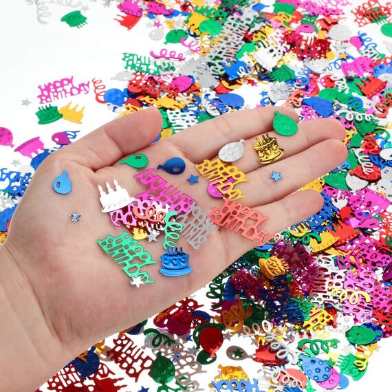 BURGEON Konfetti Geburtstag Tischdeko, Happy Birthday Konfetti Mehrfarbig, Streudeko Geburtstag Deko Mädchen Junge Kinder für Geburtstage Partys, Bunte, 15g