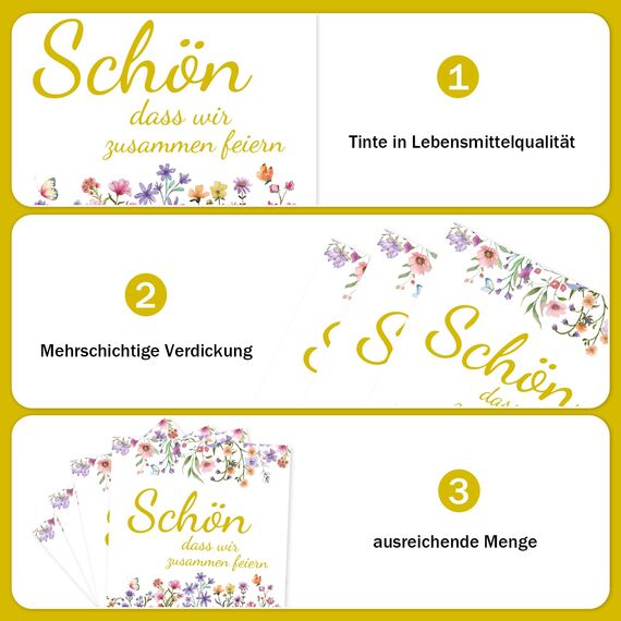40 Stück Servietten Blumen Frühling,33x33cm Servietten Geburtstag Schön, Dass Wir Zusammen Feiern für Tischdeko Hochzeitsfeier Jubiläums Gartenparty Taufe Kommunion