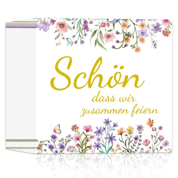 40 Stück Servietten Blumen Frühling,33x33cm Servietten Geburtstag Schön, Dass Wir Zusammen Feiern für Tischdeko Hochzeitsfeier Jubiläums Gartenparty Taufe Kommunion