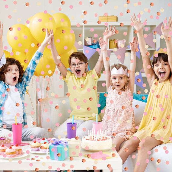 Hopton Konfetti 6000 Stück, 50g Rosa Konfetti Geburtstag, Hochzeit Streudeko, Papier Confetti Tischdeko für Geburtstag Hochzeit Party Dekoration