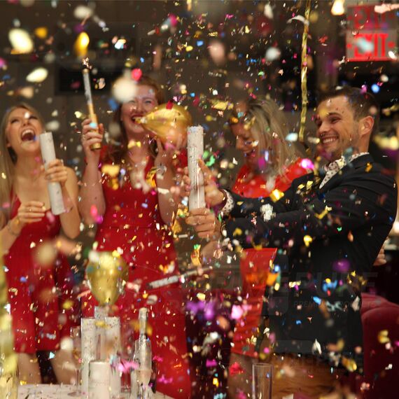 PrimePure Konfettikanone Mehrfarbig das Glitzern Party Popper - 2 Stück - Konfetti Kanone für Hochzeiten, Partys, Geburtstage und Festliche Veranstaltungen