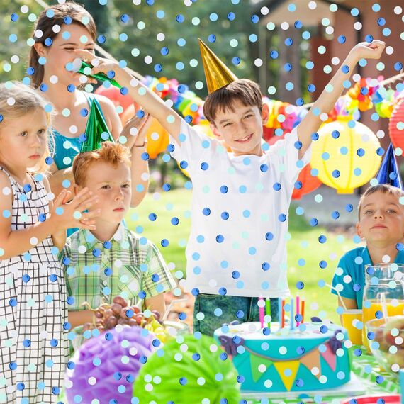 Hopton Konfetti 6000 Stück, Blau Konfetti Geburtstag Rund, Hochzeit Streudeko, Papier Pastell, Papier Confetti Tischdeko für Geburtstag Hochzeit Party Dekoration