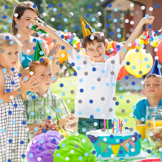 Konfetti 6000 Stück, Konfetti Geburtstag Hochzeit Streudeko Papier Confetti für Luftballons, Geschenkbox, Dekoration für Geburtstag(BLAU, 2.5cm)
