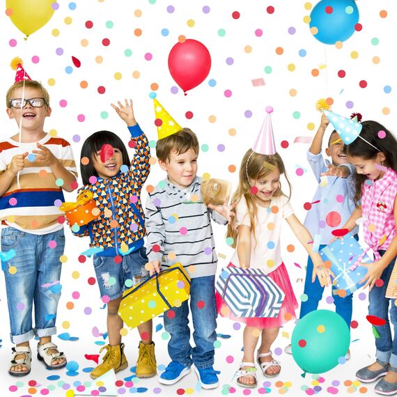 Hopton Konfetti 6000 Stück, Geburtstag Konfetti Bunt 50g, Mehrfarbig Runde Streudeko, Papier Pastell, Bunte Papier Confetti Tischdeko für Geburtstag Hochzeit Party Dekoration