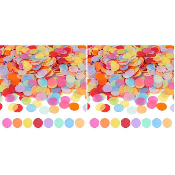 Konfetti Bunt 6000 Stück, 2.5cm Konfetti Geburtstag Groß, Mehrfarbig Runde Streudeko Tischdeko, Papier Confetti für Geburtstag Hochzeit Party Dekoration(50g) (Packung mit 2)