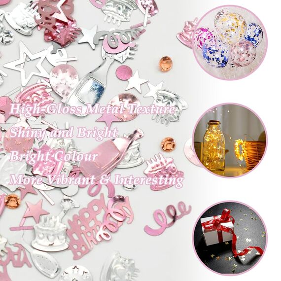 AIVEKE Konfetti 16 Geburtstag Deko - Glitzer Rosegold Happy Birthday Konfetti Partydekoration Geburtstag Streudeko Geburtstag Deko Tischdeko Geburtstagskonfetti