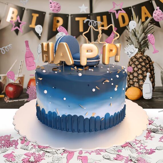 AIVEKE Konfetti 40 Geburtstag Deko - Glitzer Rosegold Happy Birthday Konfetti Partydekoration Geburtstag Streudeko Geburtstag Deko Tischdeko Geburtstagskonfetti