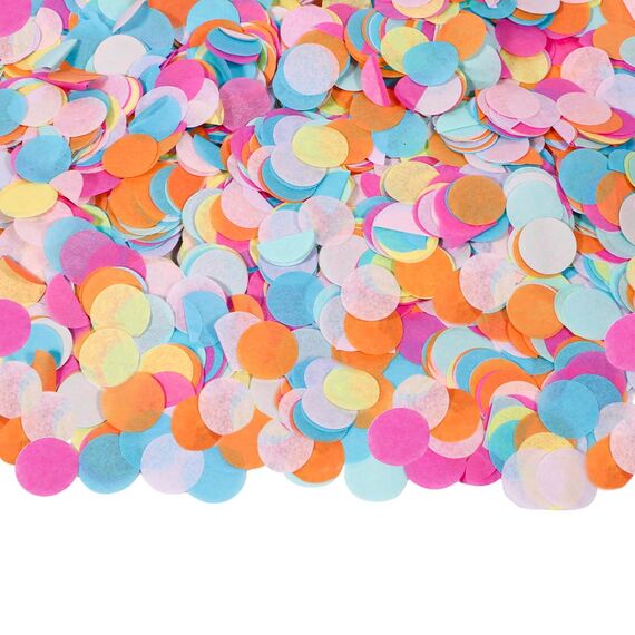 5000 Stück Konfetti Bunt - Groß Konfetti Geburtstag Pastell Hochzeit Mehrfarbig Runde Papierreste 50g für Luftballons, Geschenkbox, Dekoration Hochzeit, Geburtstag, Valentinstag
