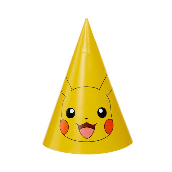 Amscan 9917126 – Pokémon Kindergeburtstagsparty-Hüte, verschiedene Designs, 8 Stück
