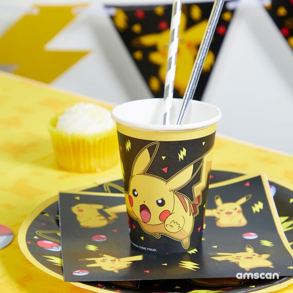 Amscan 9917106-66 Pokémon Pappbecher für Kindergeburtstag, 8 Stück