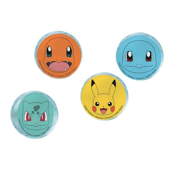 Amscan 9917127 – Pokémon Hüpfbälle für Kindergeburtstage, Partygeschenke, 4 Stück
