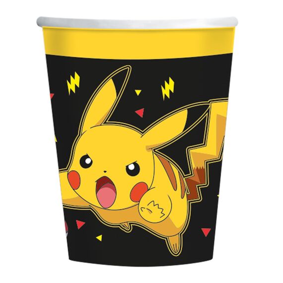 Amscan 9917106-66 Pokémon Pappbecher für Kindergeburtstag, 8 Stück