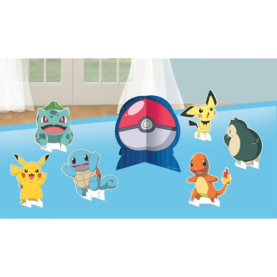Amscan 9917124 - Pokémon Kindergeburtstagsparty Tischdekoration - 7 Stück