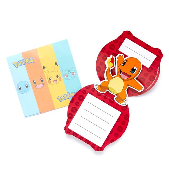 amscan 9917116 Pokémon Kindergeburtstags-Einladungen und Umschläge, 8 Stück