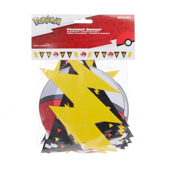 Amscan 9917111 – Pokémon Kindergeburtstagsparty-Wimpelbanner Dekoration – 3,3 m