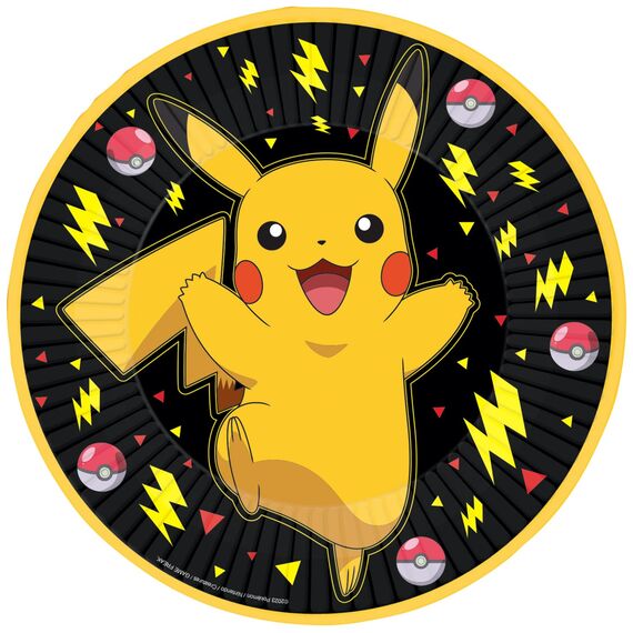 Amscan 9917104-66 Pokémon Pappteller für Kindergeburtstag, 8 Stück