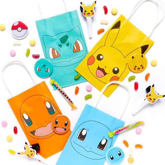 Amscan 9917109 – Pokémon Kindergeburtstagsparty Bastelpapier Tüten – 8 Stück