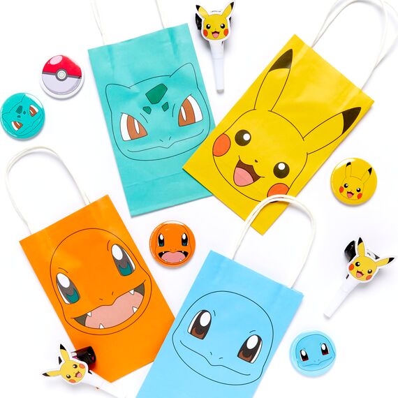 Amscan 9917109 – Pokémon Kindergeburtstagsparty Bastelpapier Tüten – 8 Stück