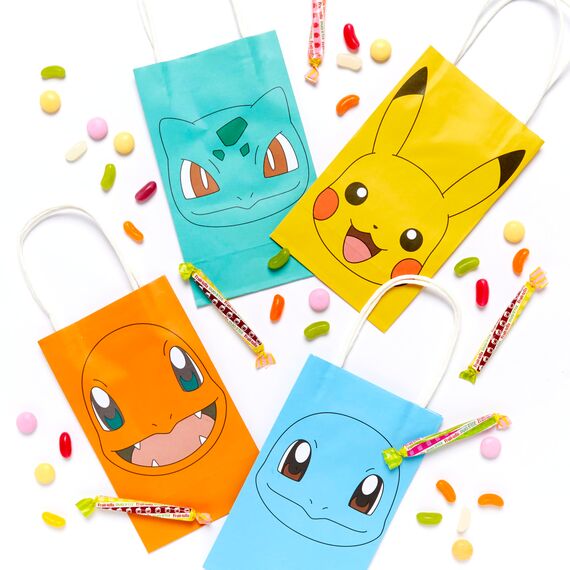 Amscan 9917109 – Pokémon Kindergeburtstagsparty Bastelpapier Tüten – 8 Stück