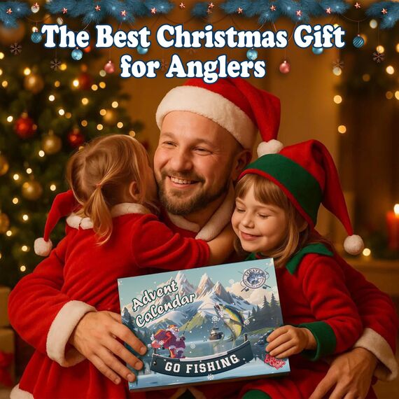 Angel Adventskalender 2025 Männer - 24 Türchen Premium Angelköder Set Angler, Vater, Opa, Bruder, Freund - Advent Calendar 2025 Fishing Lure
