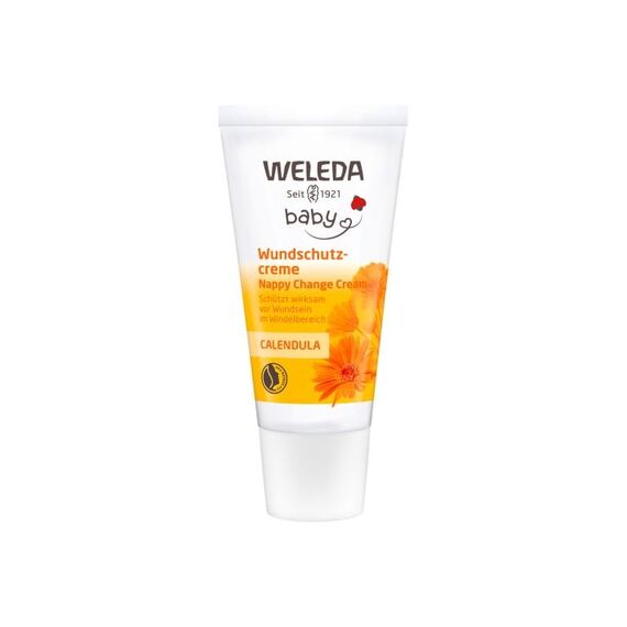 WELEDA Bio Baby Calendula Wundschutzcreme 30ml - Naturkosmetik Babypflege Windelcreme schützt empfindlicher Babyhaut im Windelbereich. Natürliche Hautpflege hilft bei gereizter Haut & Windelausschlag