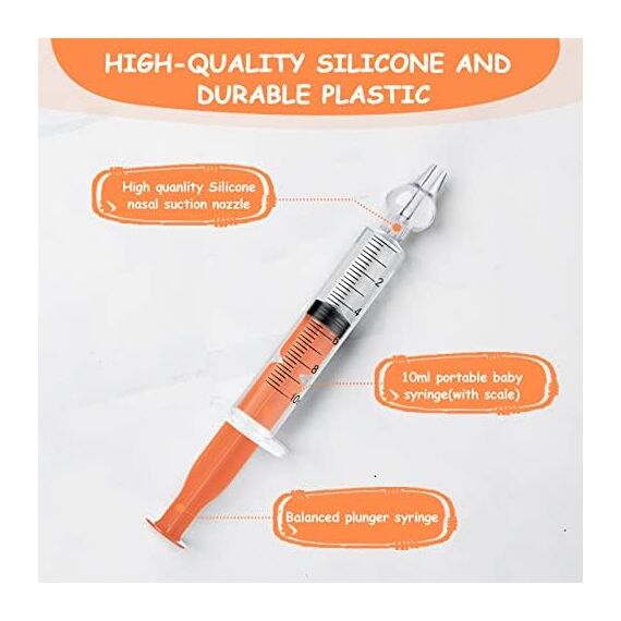 Vicloon Baby Nasendusche,6PCS Nasenspüler für Babys,10ml Wiederverwendbare Nasenreiniger,Tragbares Säuglings-Nasenreinigungsspülgerät, Bunt Nasenspüler…