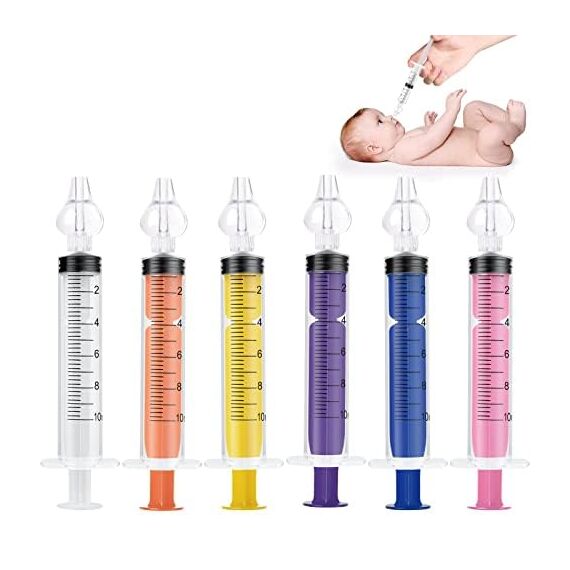 Vicloon Baby Nasendusche,6PCS Nasenspüler für Babys,10ml Wiederverwendbare Nasenreiniger,Tragbares Säuglings-Nasenreinigungsspülgerät, Bunt Nasenspüler…