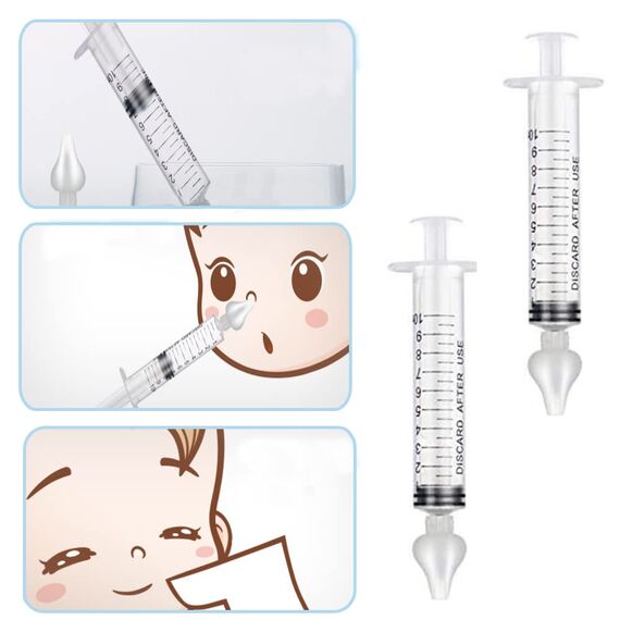 2 Stück Baby Nasendusche, Wiederverwendbare Nasenreiniger, 10ml Nasenspülung Tragbares, Nasenreinigungs, Nasenwaschreiniger, Sicherer und Komfortabel