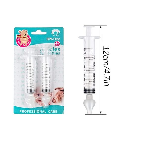 2 Stück Baby Nasendusche, Wiederverwendbare Nasenreiniger, 10ml Nasenspülung Tragbares, Nasenreinigungs, Nasenwaschreiniger, Sicherer und Komfortabel