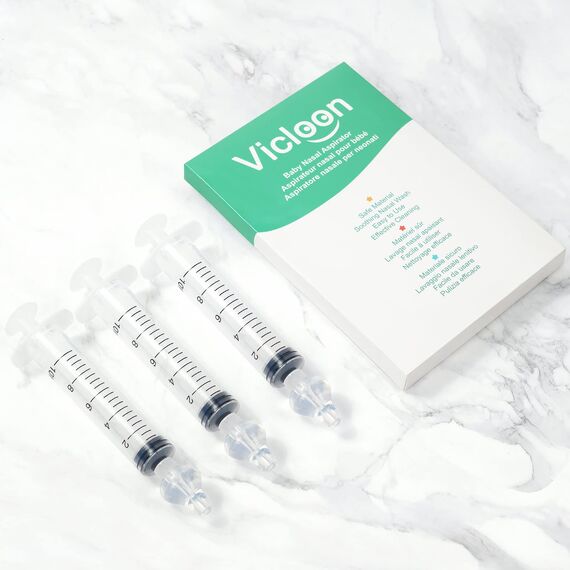 Vicloon Baby Nasendusche,6PCS Nasenspüler für Babys,10ml Wiederverwendbare Nasenreiniger,Tragbares Säuglings-Nasenreinigungsspülgerät, Nasenspüler