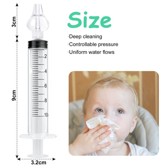 Vicloon Baby Nasendusche,6PCS Nasenspüler für Babys,10ml Wiederverwendbare Nasenreiniger,Tragbares Säuglings-Nasenreinigungsspülgerät, Nasenspüler