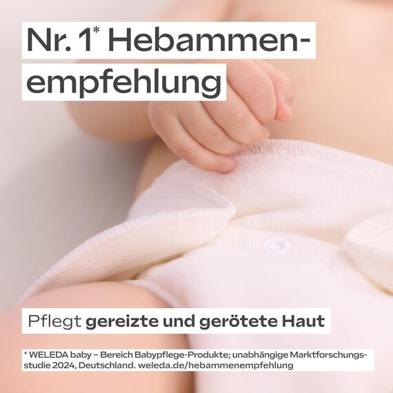 WELEDA Bio Baby Calendula Wundschutzcreme 30ml - Naturkosmetik Babypflege Windelcreme schützt empfindlicher Babyhaut im Windelbereich. Natürliche Hautpflege hilft bei gereizter Haut & Windelausschlag