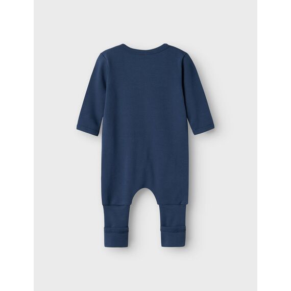Name IT Baby - Jungen Nbmnightsuit 2p Zip Ff Dark Space Noos Schlafanzug, Dark Denim, 74 EU