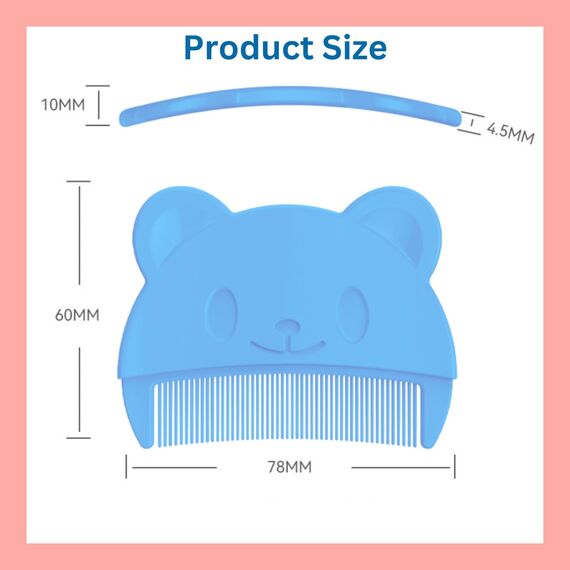 Baby kamm für milchschorf, Neugeborene Haarkamm, Baby Haarbürste mit weichen Zähnchen, kamm gegen milchschorf baby kind, Farben sortiert (Blau (1 Stück))