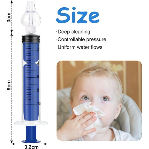 Vicloon Baby Nasendusche,4PCS Nasenspüler für Babys,10ml Wiederverwendbare Nasenreiniger,Tragbares Säuglings-Nasenreinigungsspülgerät, Bunt Nasenspüler