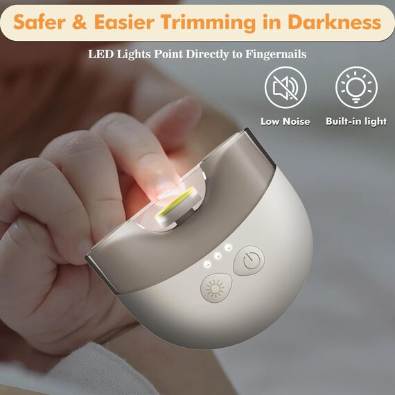 Megainvo Baby Nagelfeile Elektrisch USB Wiederaufladbar Elektrische Nagelfeile Baby Nail Trimmer Nageltrimmer Baby Electric Nail File Babynagelfeilen Nagelpflege Set Nagelpfeile für Babys Neugeborene