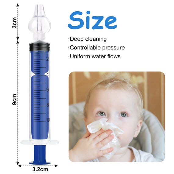 Vicloon Baby Nasendusche,4PCS Nasenspüler für Babys,10ml Wiederverwendbare Nasenreiniger,Tragbares Säuglings-Nasenreinigungsspülgerät, Bunt Nasenspüler