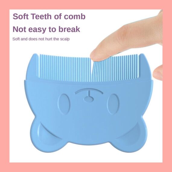 Baby kamm für milchschorf, Neugeborene Haarkamm, Baby Haarbürste mit weichen Zähnchen, kamm gegen milchschorf baby kind, Farben sortiert (Blau (1 Stück))