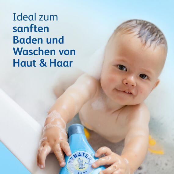 Penaten Bad & Shampoo mildes Baby Bad & Baby Shampoo formuliert ohne Parabene & Farbstoffe speziell für Neugeborene entwickelt, 400ml