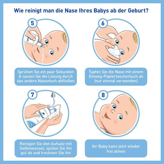 Stérimar Meerwasser Nasenspray, 100% natürliches Meerwasser, 2 in 1 Spray und Spülung, für Babys und Kinder ab 3 Monaten, 100 ml
