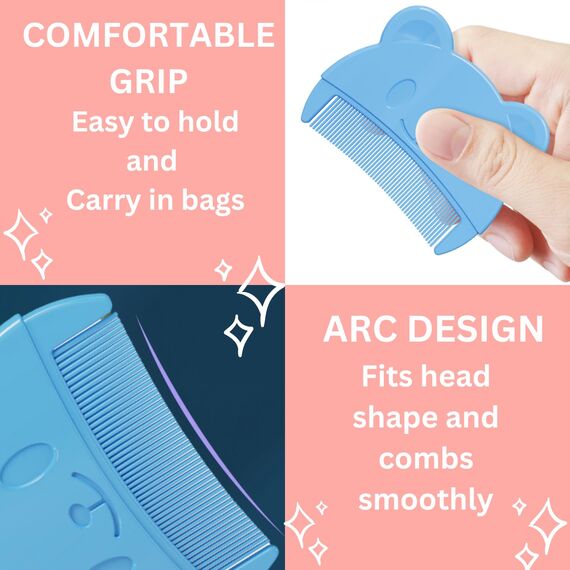 Baby kamm für milchschorf, Neugeborene Haarkamm, Baby Haarbürste mit weichen Zähnchen, kamm gegen milchschorf baby kind, Farben sortiert (Blau (1 Stück))