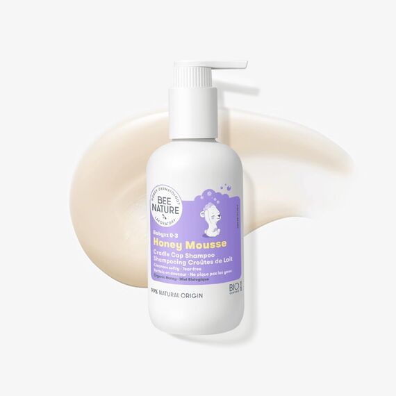 Bee Nature - Baby Shampoo Bio - Honig Mousse - Milchschorf Behandlung - Tränenfrei - Geeignet für Neugeborene, Kinder, Erwachsene mit Trockener, Empfindlicher, Ekzem, Juckende Kopfhaut- 400ml(2*200ml)