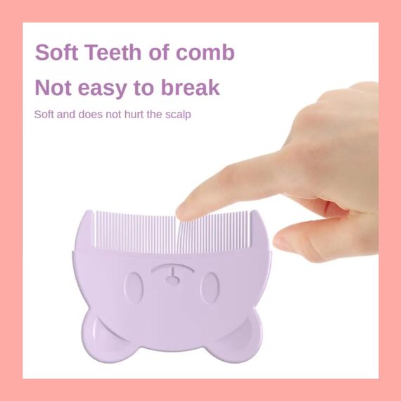 4 Stück Baby kamm für milchschorf, Neugeborene Haarkamm, Baby Haarbürste mit weichen Zähnchen, kamm gegen milchschorf baby kind, Farben sortiert (Rosa, Blau, Grün, Lila)