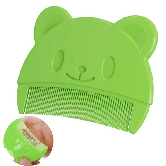 Baby kamm für milchschorf, Neugeborene Haarkamm, Baby Haarbürste mit weichen Zähnchen, kamm gegen milchschorf baby kind, Farben sortiert (Grün (1 Stück))