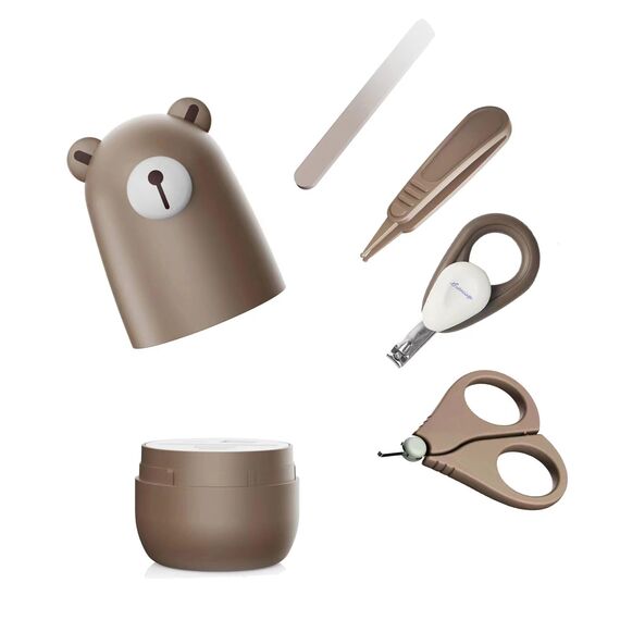 Baby Nagel Set, Baby Maniküre Set und Pediküre Set mit niedlichem Etui. Baby Nagelknipser und Bürstenset für Neugeborene, Säuglinge und Kleinkinder