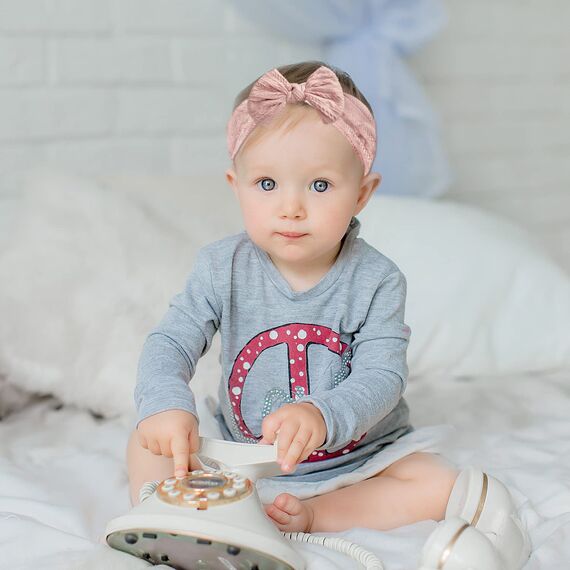 2 Stück Baby Turban Stirnband Baby Mädchen Nylon Stirnbänder Baby Schleife Stirnband Weiche Schleife Kopfbedeckung Elastische Haarbänder für Neugeborene, Kleinkinder (Rosa und Weiß)
