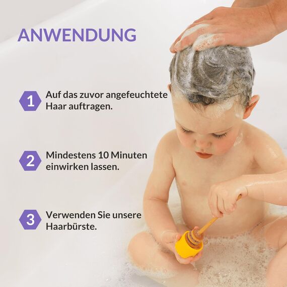 Bee Nature - Baby Shampoo Bio - Honig Mousse - Milchschorf Behandlung - Tränenfrei - Geeignet für Neugeborene, Kinder, Erwachsene mit Trockener, Empfindlicher, Ekzem, Juckende Kopfhaut- 400ml(2*200ml)