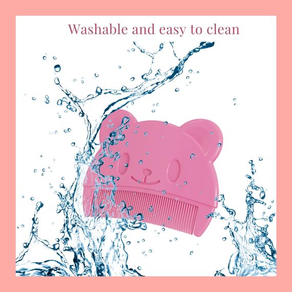 Baby kamm für milchschorf, Neugeborene Haarkamm, Baby Haarbürste mit weichen Zähnchen, kamm gegen milchschorf baby kind, Farben sortiert (Rosa (1 Stück))